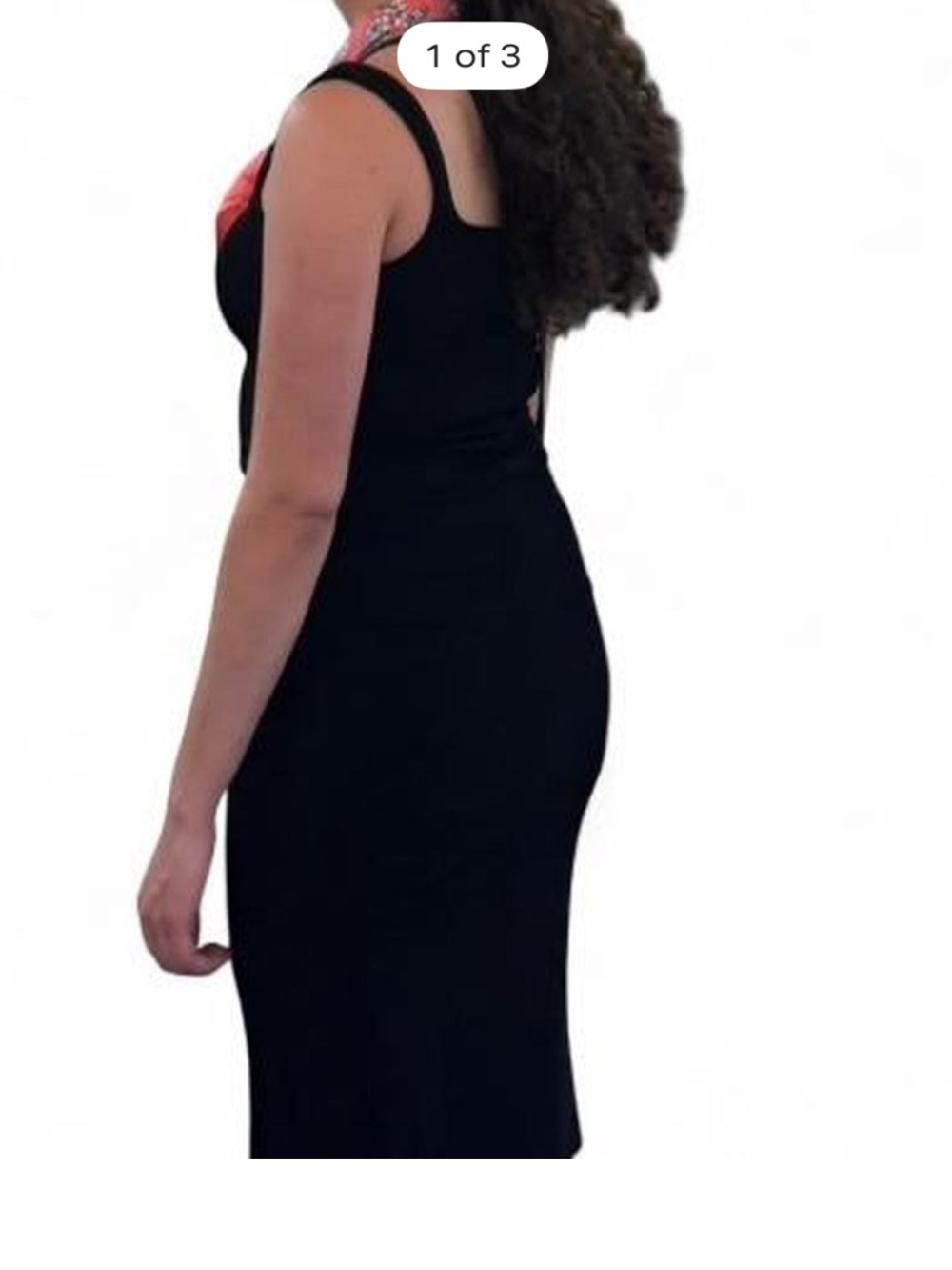 wild fable Black Midi Bodycon Dress